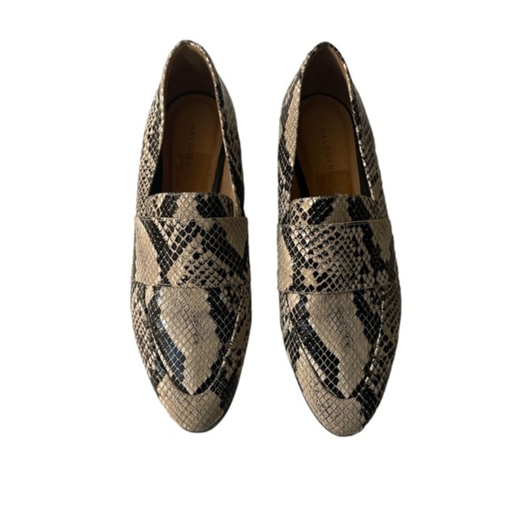 Halogen Emilia-Lea Python loafers size 8